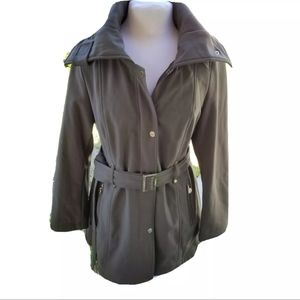 Calvin Klein Trench Coat Womens Large Snap Zip